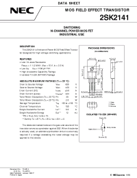 Datasheet K2141 manufacturer NEC