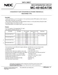 Datasheet MC-4516DA726EFC-A80 manufacturer NEC