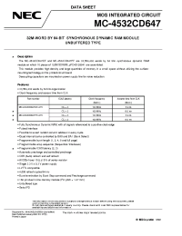 Datasheet MC-4532CD647PF-A75 manufacturer NEC