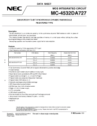 Datasheet MC-4532DA727EF-A75 manufacturer NEC
