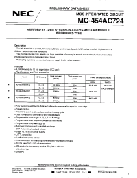 Datasheet MC-454AD644-A12 manufacturer NEC