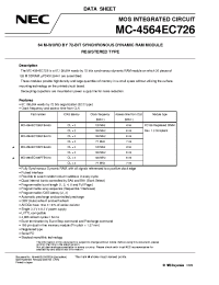 Datasheet MC-4564EC726EFB-A10 manufacturer NEC