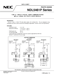 Datasheet NDL5461P1C manufacturer NEC