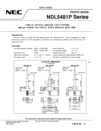Datasheet NDL5481PC manufacturer NEC