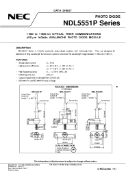Datasheet NDL5551P1C manufacturer NEC