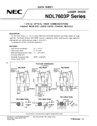 Datasheet NDL7603P1 manufacturer NEC