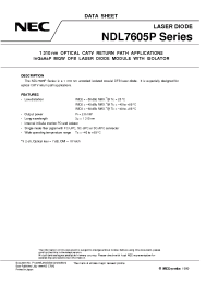 Datasheet NDL7605P1X manufacturer NEC