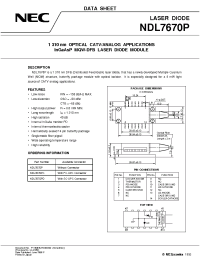 Datasheet NDL7670PD manufacturer NEC