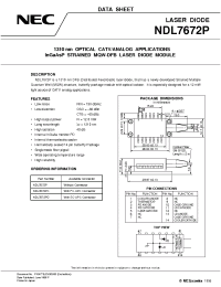 Datasheet NDL7672PD manufacturer NEC