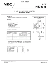 Datasheet NE34018-T2 manufacturer NEC