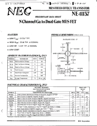 Datasheet NE41137 manufacturer NEC