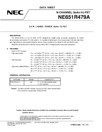 Datasheet NE651R479A manufacturer NEC