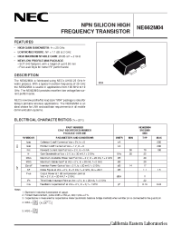 Datasheet NE662M04-T2 manufacturer NEC