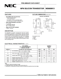 Datasheet NE688M13 manufacturer NEC