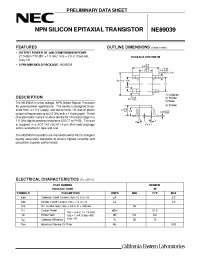 Datasheet NE69039 manufacturer NEC