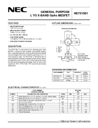 Datasheet NE721S01 manufacturer NEC