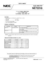 Datasheet NE72218 manufacturer NEC