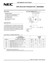 Datasheet NE856M03 manufacturer NEC