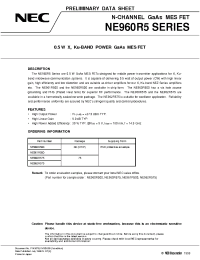 Datasheet NE960R5 manufacturer NEC