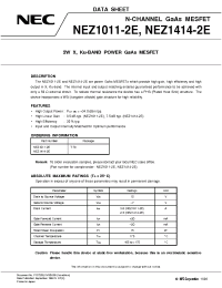 Datasheet NEZ1011-2E manufacturer NEC