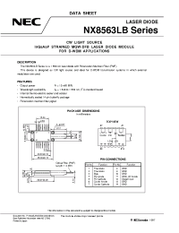Datasheet NX8563LB405-CA manufacturer NEC