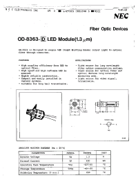 Datasheet OD-8363 manufacturer NEC