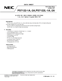 Datasheet PS7122-2A manufacturer NEC