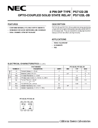 Datasheet PS7122L-2B manufacturer NEC