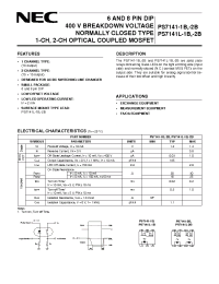 Datasheet PS7141-2B manufacturer NEC