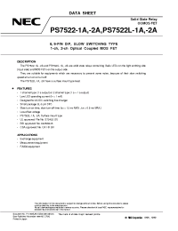 Datasheet PS7522-1A manufacturer NEC