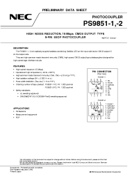 Datasheet PS9851-1-A manufacturer NEC