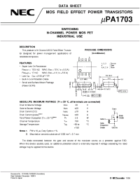 Datasheet UPA1703G manufacturer NEC
