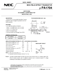 Datasheet UPA1704 manufacturer NEC