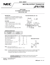Datasheet UPA1705G manufacturer NEC