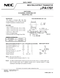 Datasheet UPA1707 manufacturer NEC