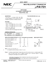 Datasheet UPA1721G manufacturer NEC