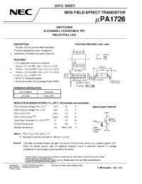 Datasheet UPA1726 manufacturer NEC