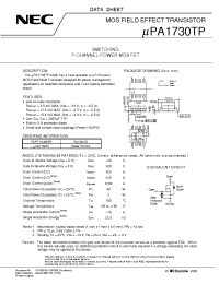 Datasheet UPA1730TP manufacturer NEC