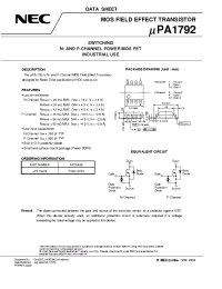 Datasheet UPA1792G manufacturer NEC