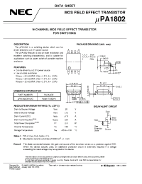 Datasheet UPA1802 manufacturer NEC