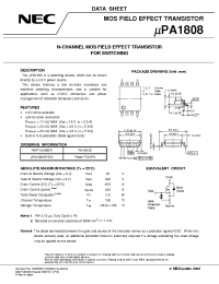 Datasheet UPA1808 manufacturer NEC