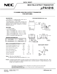 Datasheet UPA1816 manufacturer NEC