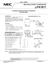 Datasheet UPA1817GR-9JG manufacturer NEC