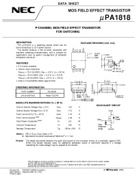 Datasheet UPA1818GR-9JG manufacturer NEC