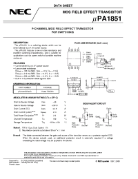 Datasheet UPA1851GR-9JG manufacturer NEC