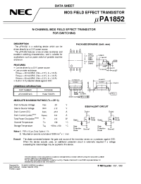 Datasheet UPA1852 manufacturer NEC