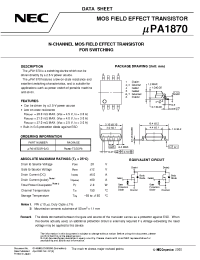 Datasheet UPA1870 manufacturer NEC