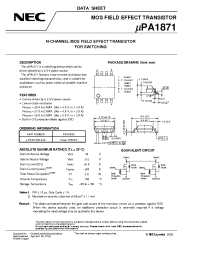 Datasheet UPA1871 manufacturer NEC
