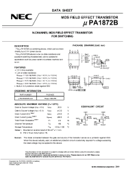 Datasheet UPA1872BGR-9JG manufacturer NEC
