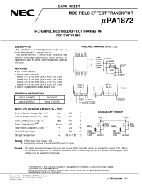 Datasheet UPA1872GR-9JG manufacturer NEC